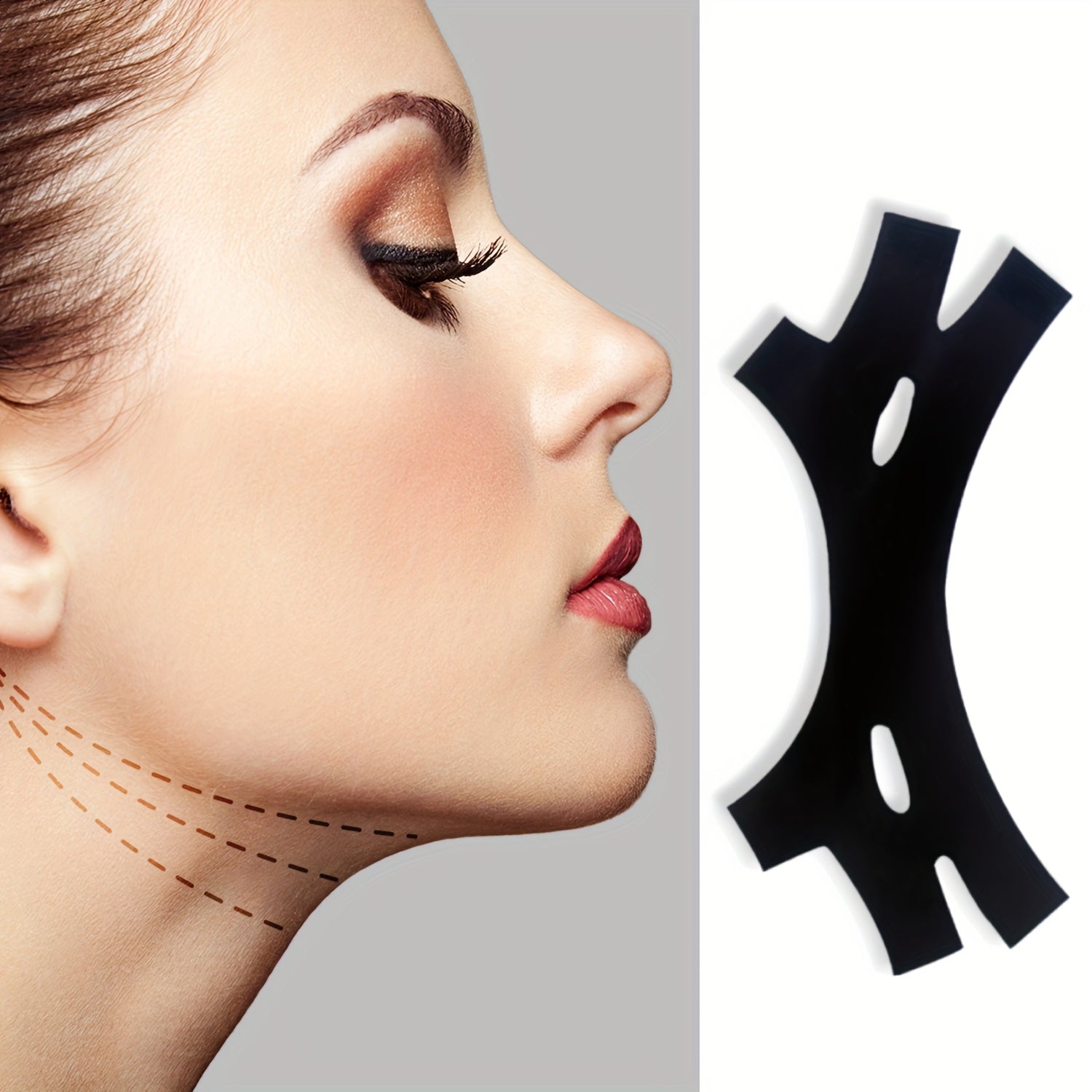 Hypoallergenic V-Line Face Shaping Strap for Lifting and Slimming Breathable Fabric