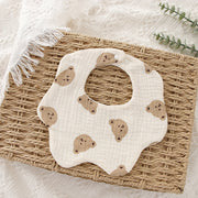 Baby Bib Soft and Adjustable 6-Layer Muslin for Newborns Infants Toddlers Drooling Teething