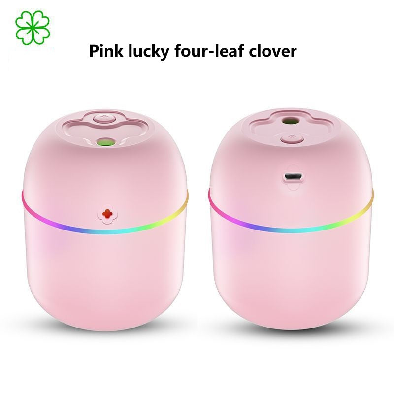 Pink USB Aroma Diffuser Humidifier with LED Light for Home Office Car