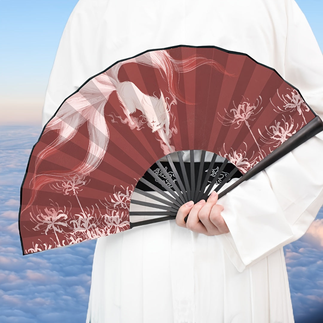 Traditional Chinese Silk Fan Folding Bamboo Fan for Men Summer Accessory