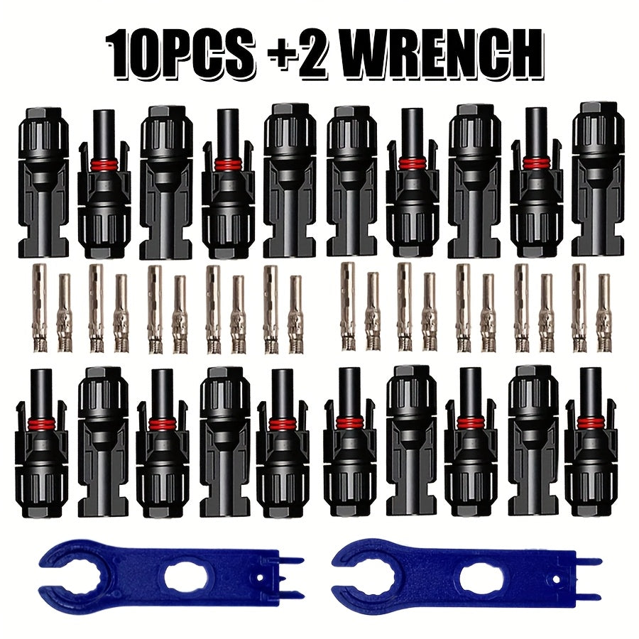 10 пар разъемов MC4 для солнечных панелей для кабелей 2,5/4/6 мм²