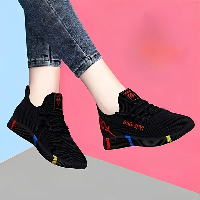 ayollar uchun nafas oluvchi slip-on sport poyabzali yumshoq mato past-cho‘ntak kundalik poyabzal