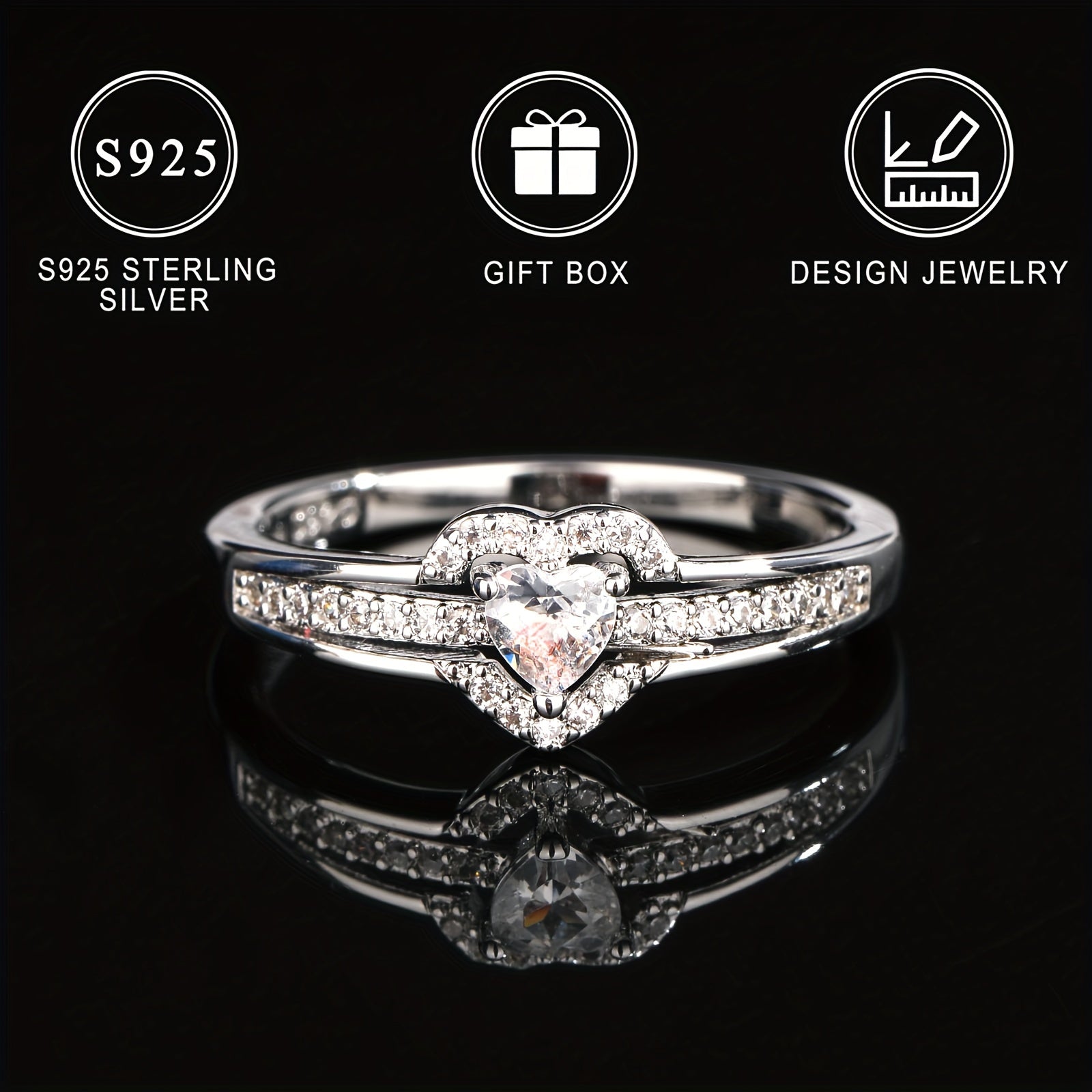 S925 sterling kumushdan yasalgan, porloq sintetik zirkoniya bilan bezatilgan, har kuni kiyish yoki sovg'a berish uchun mukammal, dekabr tug'ilgan toshi, Sevgililar kuniga ideal, ayollar uchun moda bayonoti, ajoyib bayram sovg'asi, chiroyli rasmda keladi.