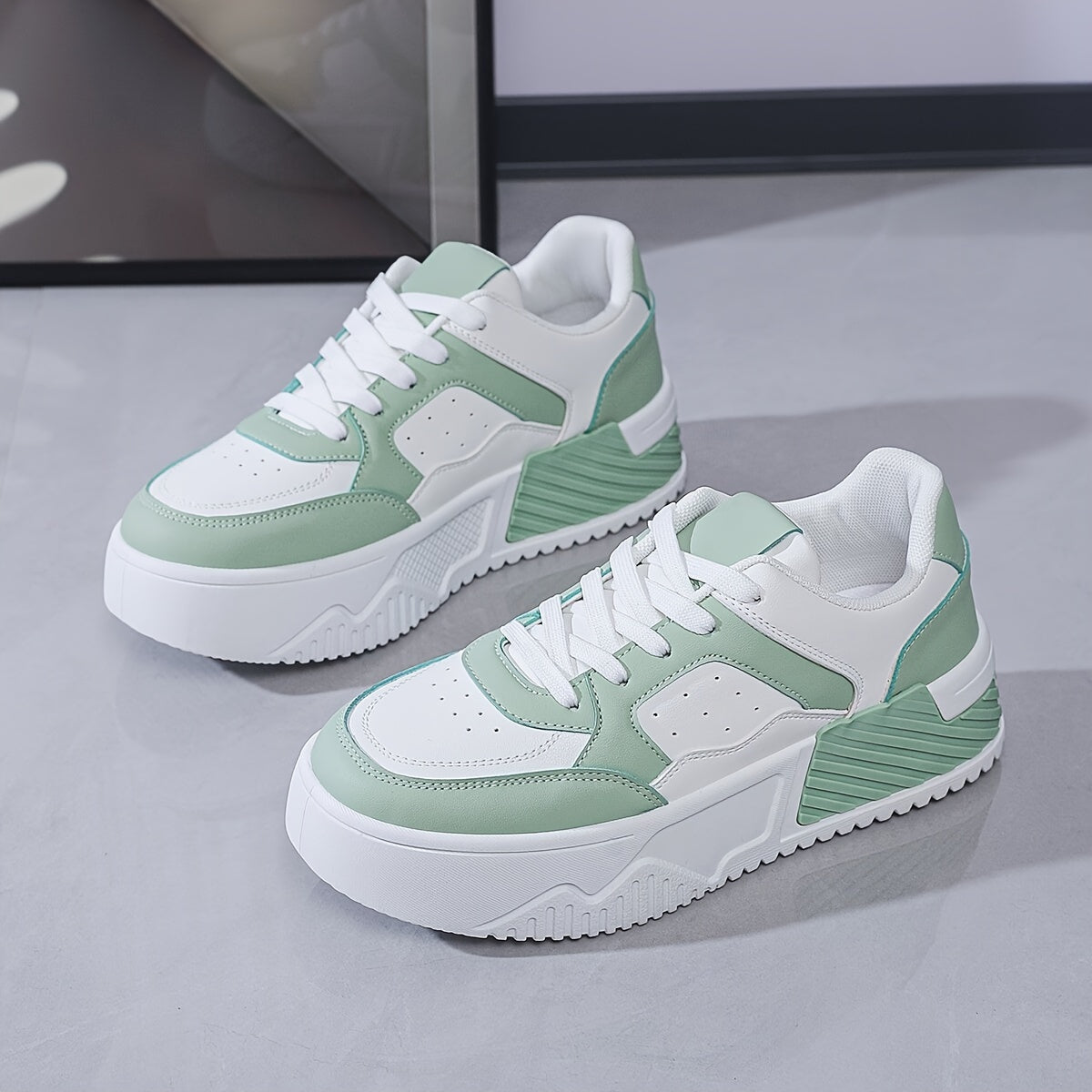 Women's Casual Sneakers Multicolor Low-Top Lace-Up Shoes Rubber Sole