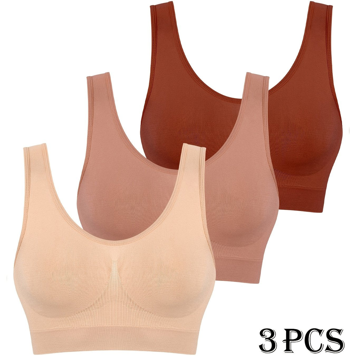 Women’s High Support Seamless Sports Bras Polyamide Elastane No Padding Shockproof Wirefree