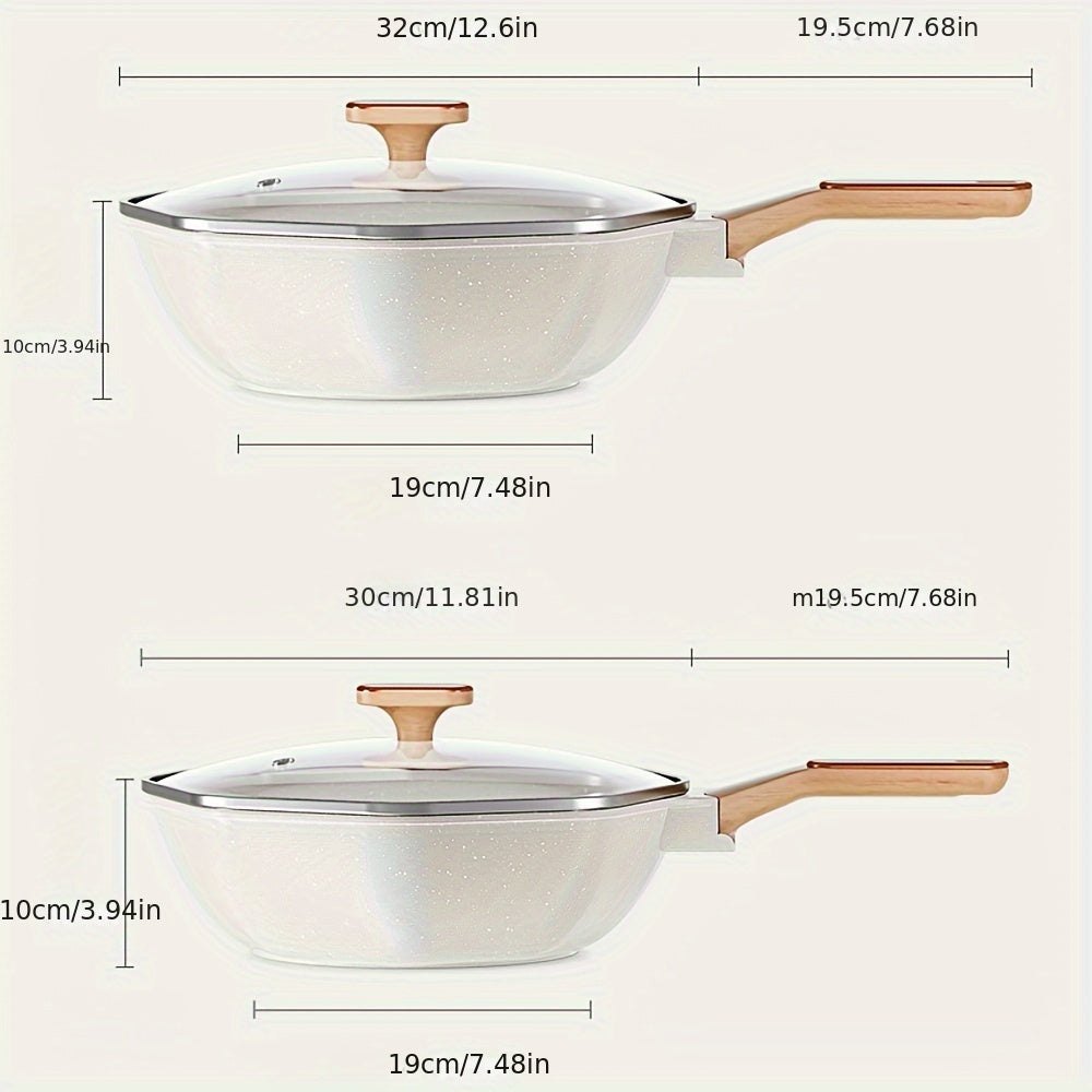Octagonal Non-Stick Qovurilgan Qozon Tibbiy Toʻshak Induksion Gaz Plitasi Oshxona Anjomlari