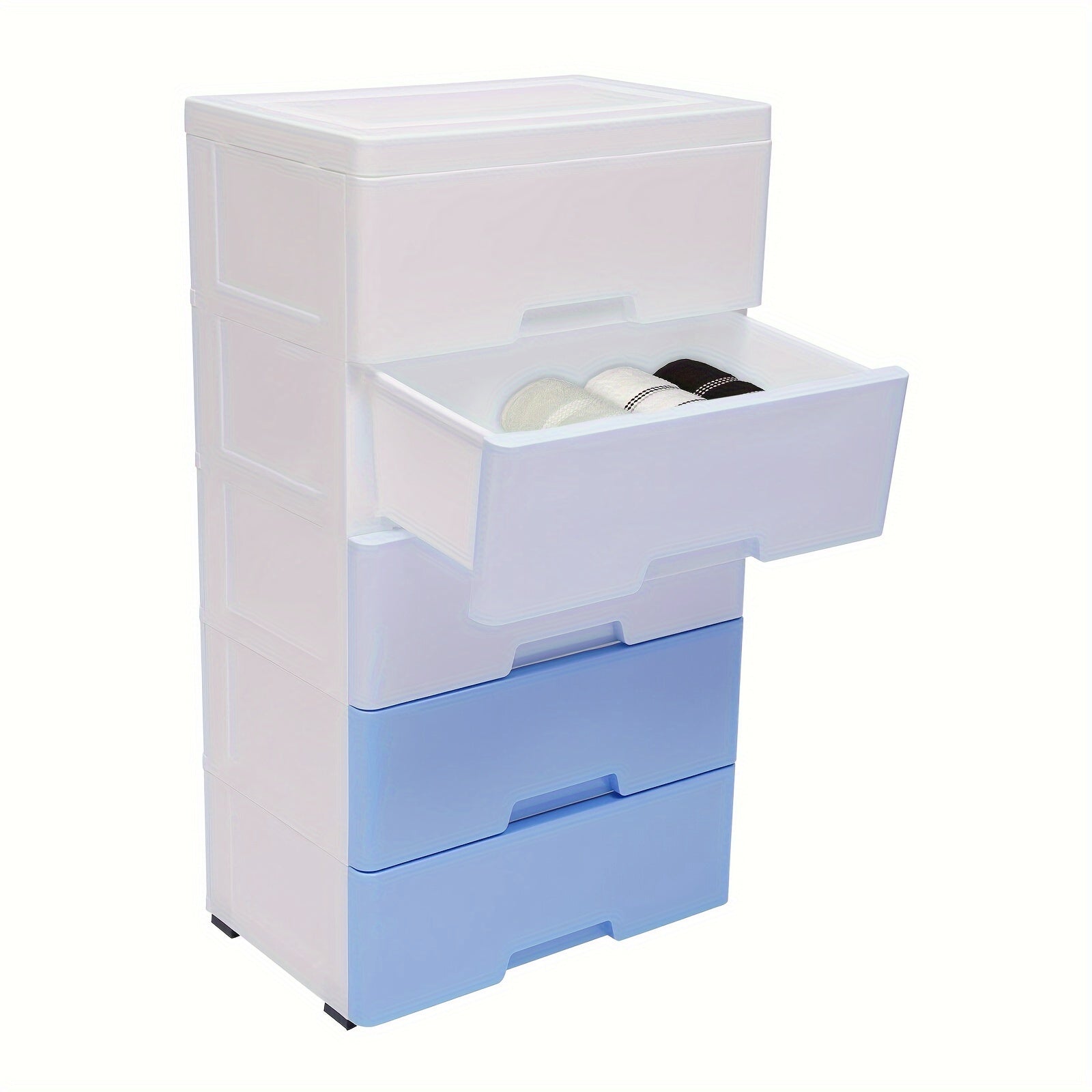 Large Plastic Storage Cabinet with 5 Drawers and Festive Christmas Design for Toys and Home Organization