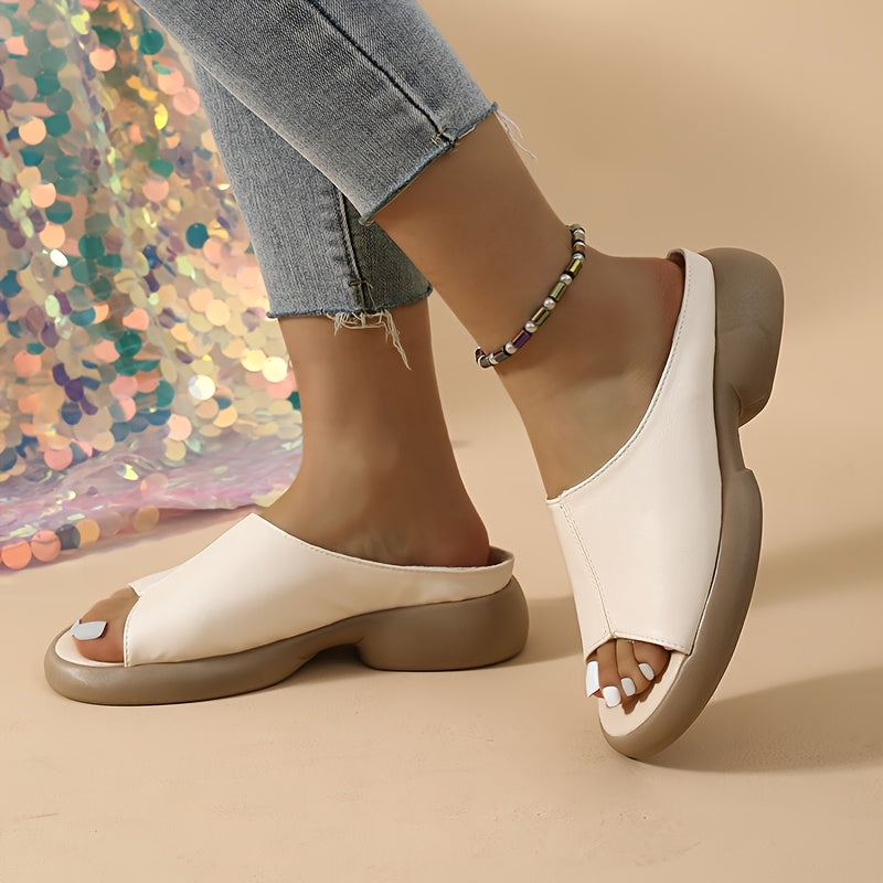 Women's Soft Sole Flat Slide Flip-Flops for Summer, Non-Slip Outdoors