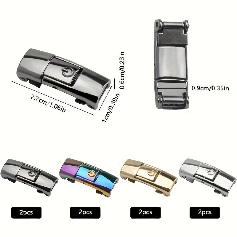 8PCS No-Tie Metal Shoelace Buckles for Sneakers, Running, Hiking Shoes