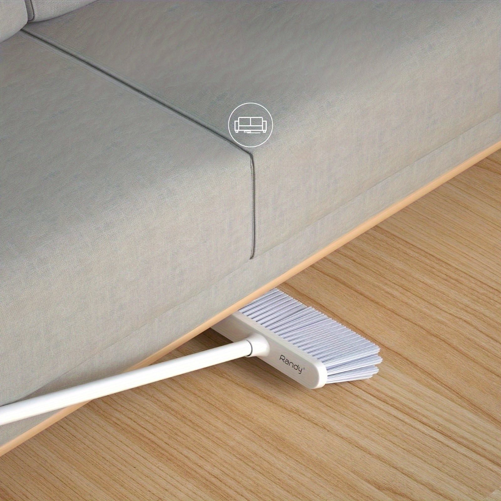 Conjunto de escoba y recogedor con mango largo para limpiar pelo de mascotas, hogar y oficina