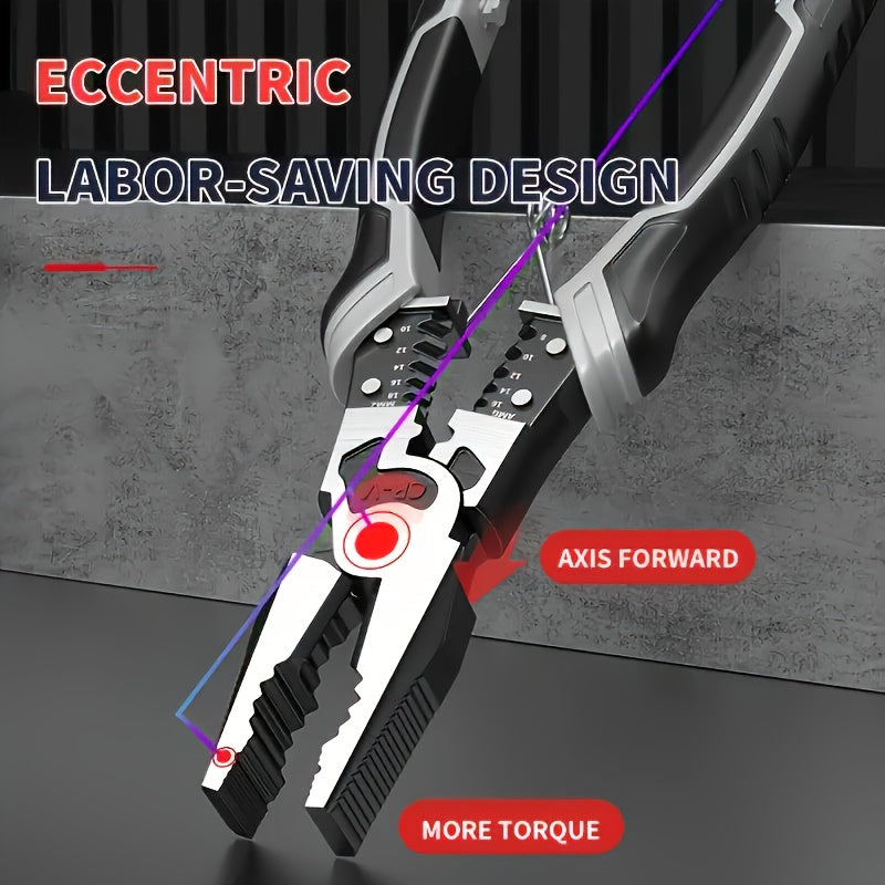 Multi-Function Wire Cutter Pliers with Automatic Stripper and PVC Handle for Automotive Maintenance