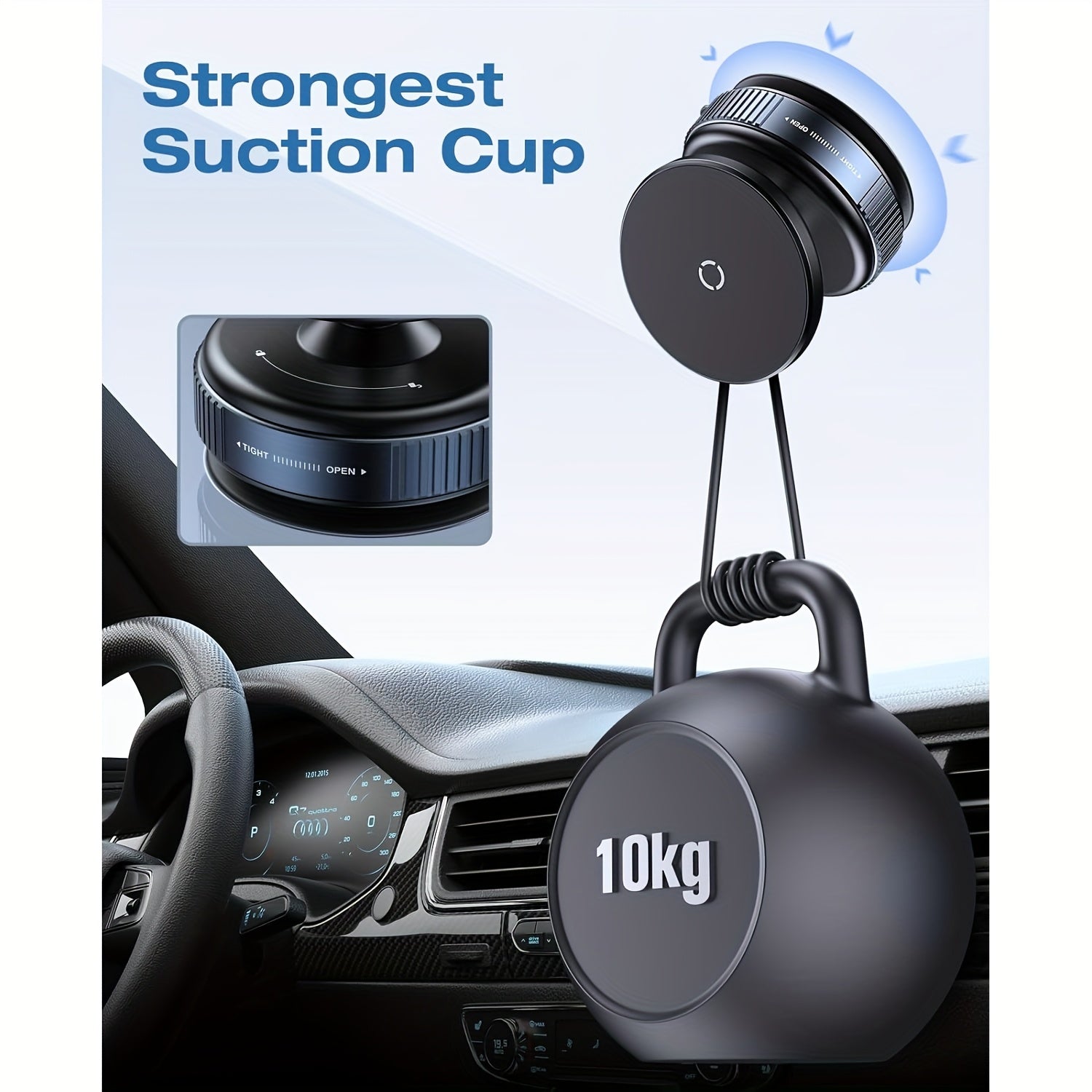 Universal Adjustable Vacuum Magnetic Phone Holder for Car Gym Mirror