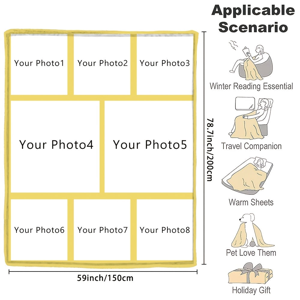 Индивидуальное фланелевое одеяло с фотографией, мягкое теплое одеяло с памятью для пар, семей, дивана, кровати, кемпинга