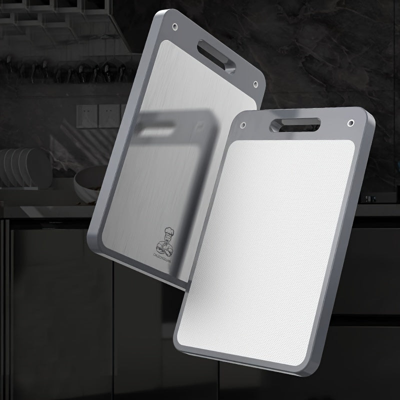 Double-Sided Stainless Steel Cutting Board Kitchen Chopping and Kneading Board
