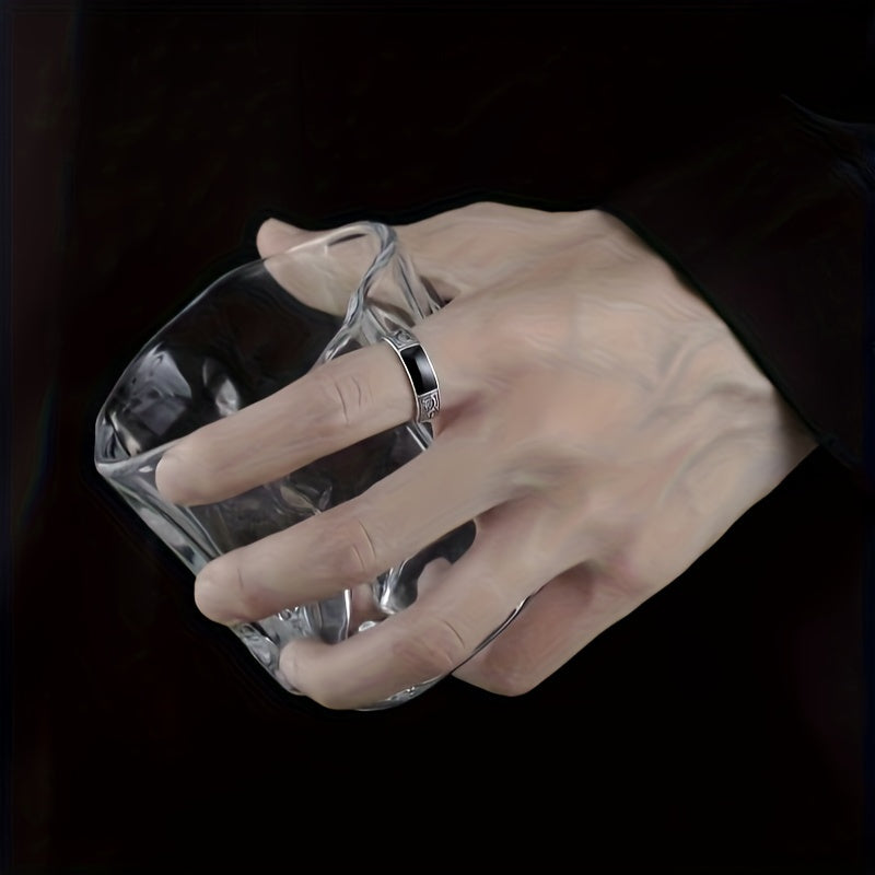 Erkaklar uchun zamonaviy 925 sterling kumush ochiq uzuk - ko'p funksiyali va zamonaviy, har kuni tasodifiy kiyim uchun ideal