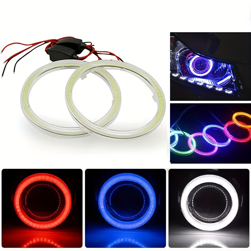 2pcs 70mm Car Motorcycle Angel Eyes LED Halo Ring Lights Decorative Lights