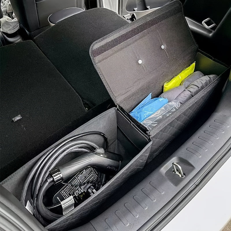 Organizador de maletero de coche en cuero con acolchado en forma de diamante, espacioso y de gran capacidad