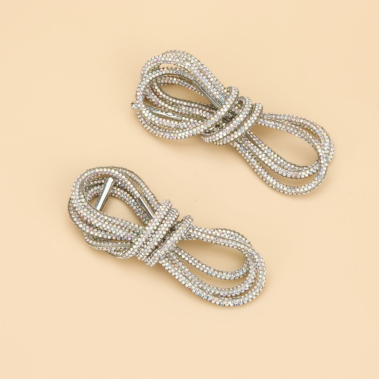 Unisex rhinestone porloq chiroyli poyabzal lentalari rang-barang bezakli lentalar