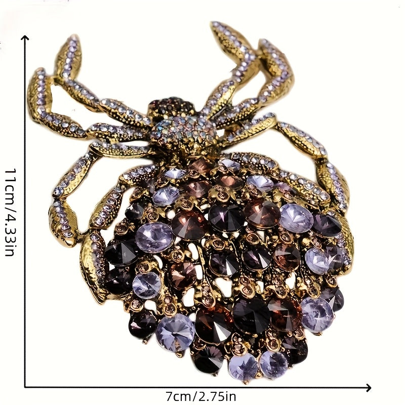 Women’s Rhinestone Spider Brooch Jewelry for Parties and Proms