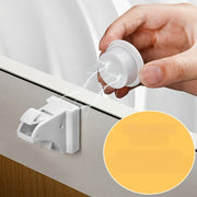 Magnetic Cabinet Locks with Adhesive, Keychain, Easy Installation, Secure Drawers and Cabinets