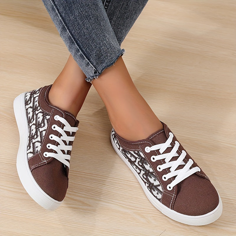 Простые низкие канвасовые туфли для женщин, универсальный и модный стиль для пар.