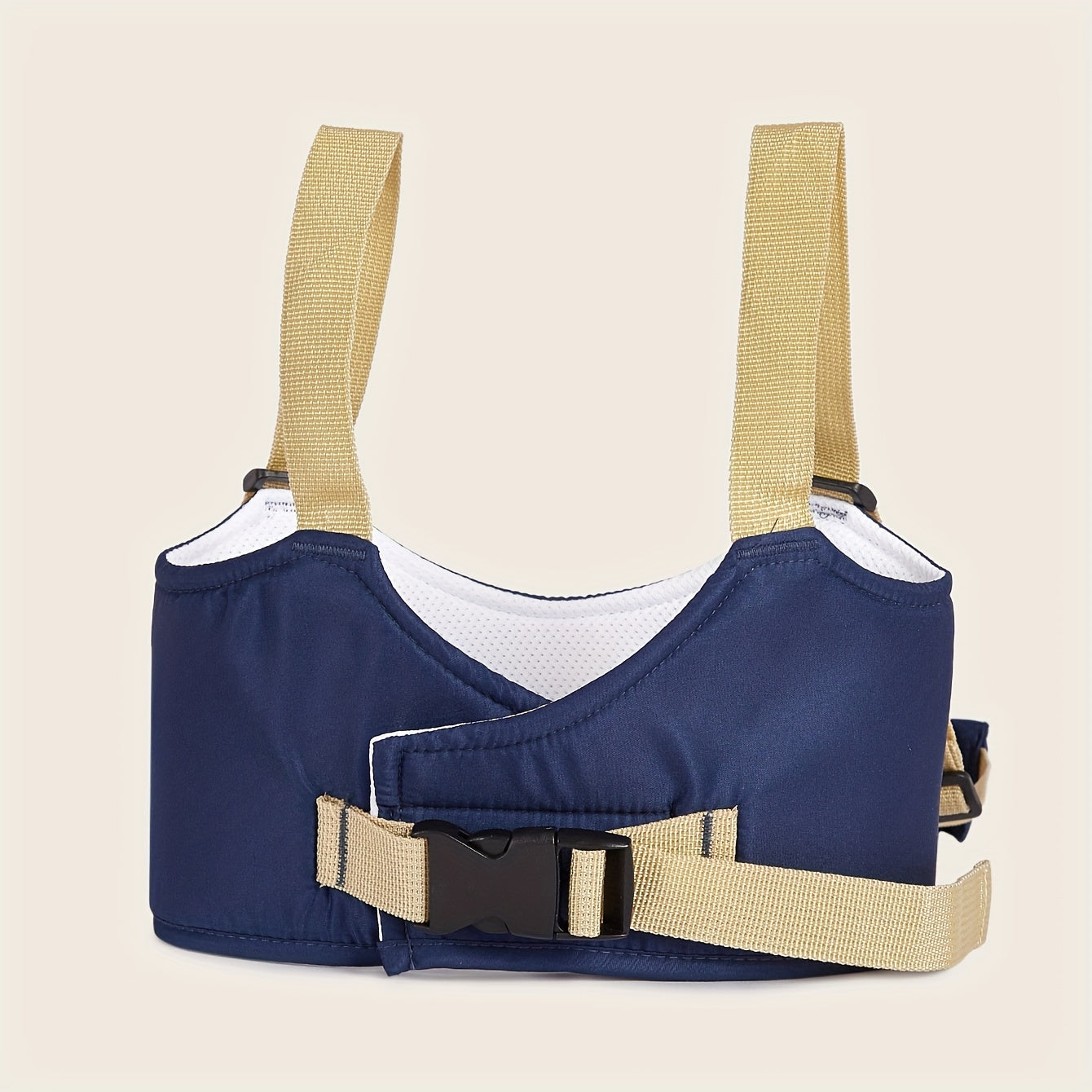 Protector de cintura para bebés para niños pequeños, lino azul marino, cinturón de seguridad para caminar