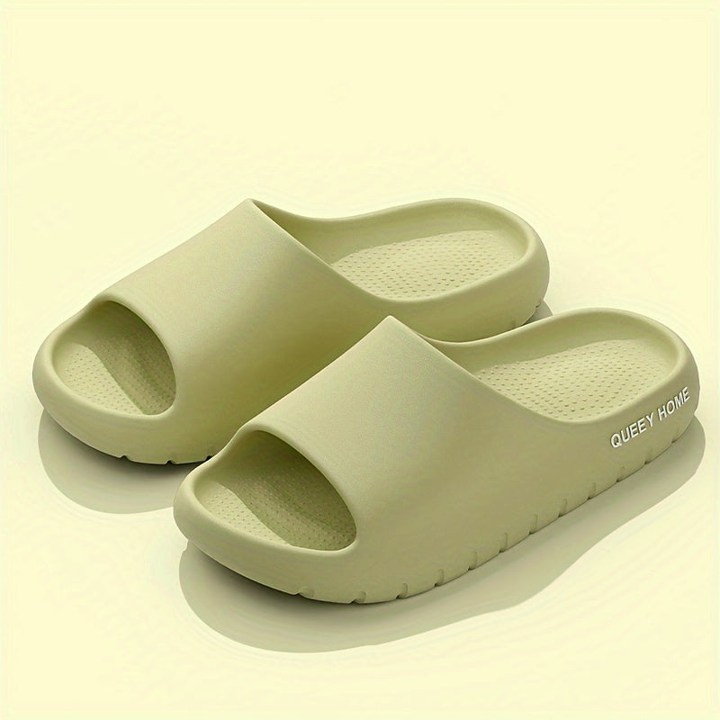 Women's Solid Color Slides Open Toe Indoor Bathroom Shoes