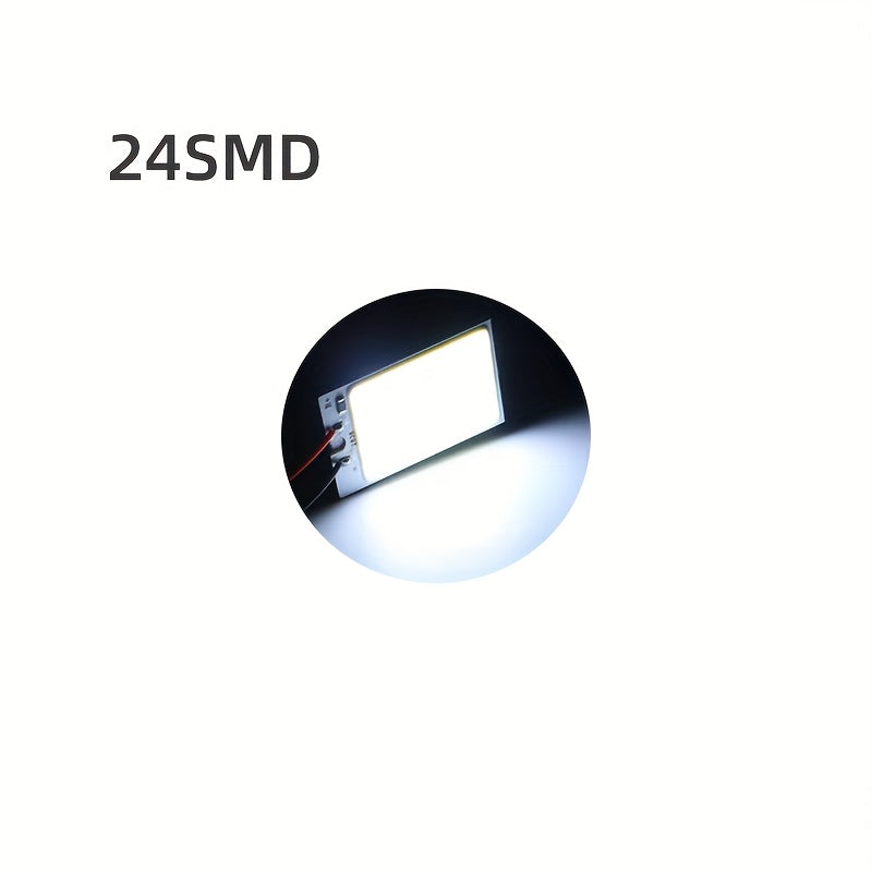 Car Interior LED Panel Lights 4pcs 12V 18/24/48 SMD COB Dome Bulbs