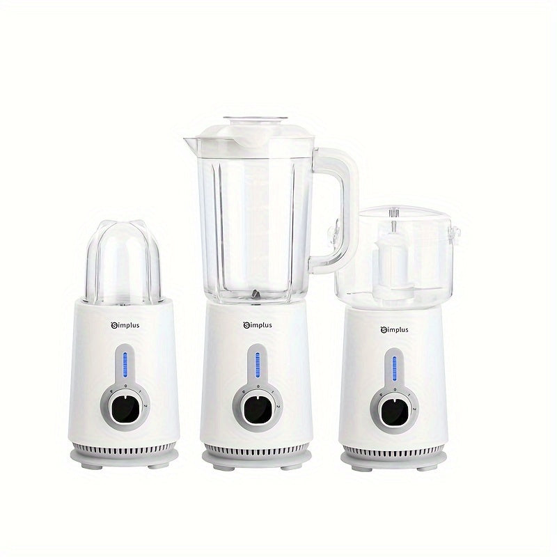 Electric Blender 3-in-1 High Power 380W Stainless Steel Blades 3 Cups Kitchen Use