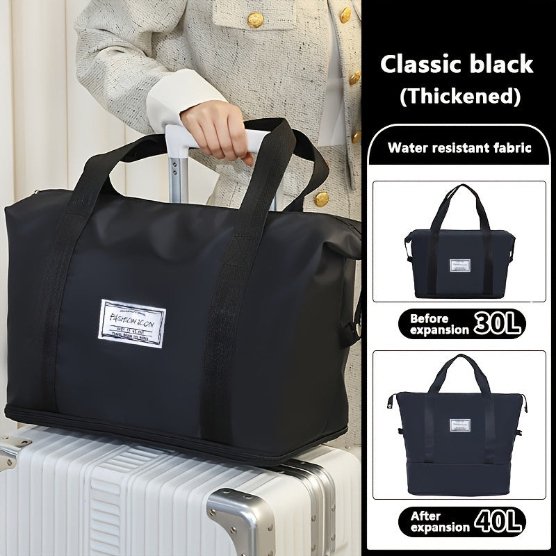 Women's Polyester Duffel Bag Set with Toiletry Bag Shoe Compartment Wet Pocket and Multiple Compartments