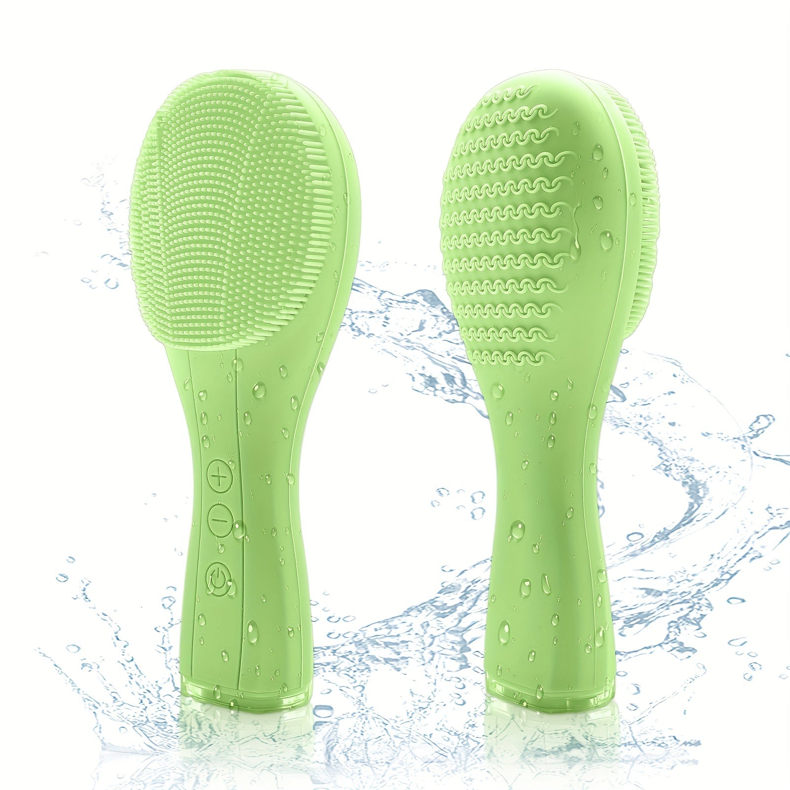 Facial Cleansing Brush USB Rechargeable 6 Modes 16 Intensities Deep Pore Cleaning Green