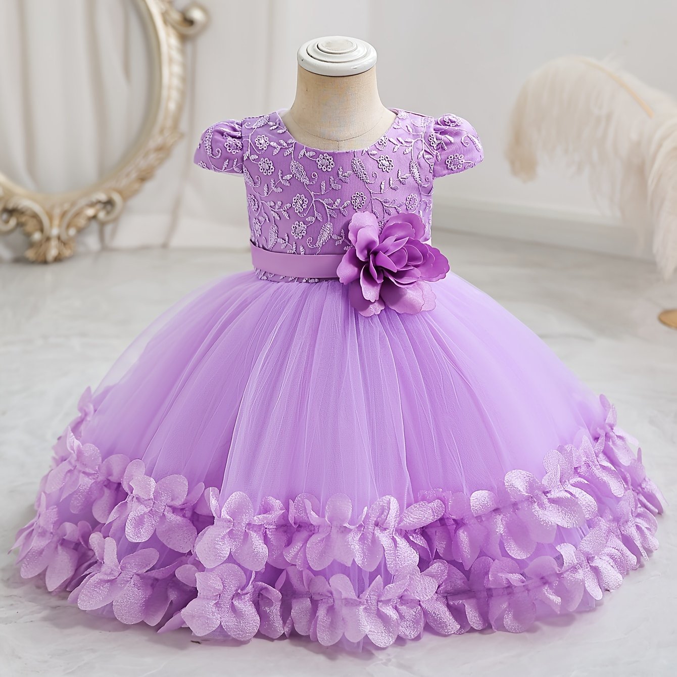 Girls Lace Princess Dress for Special Occasions and Birthdays