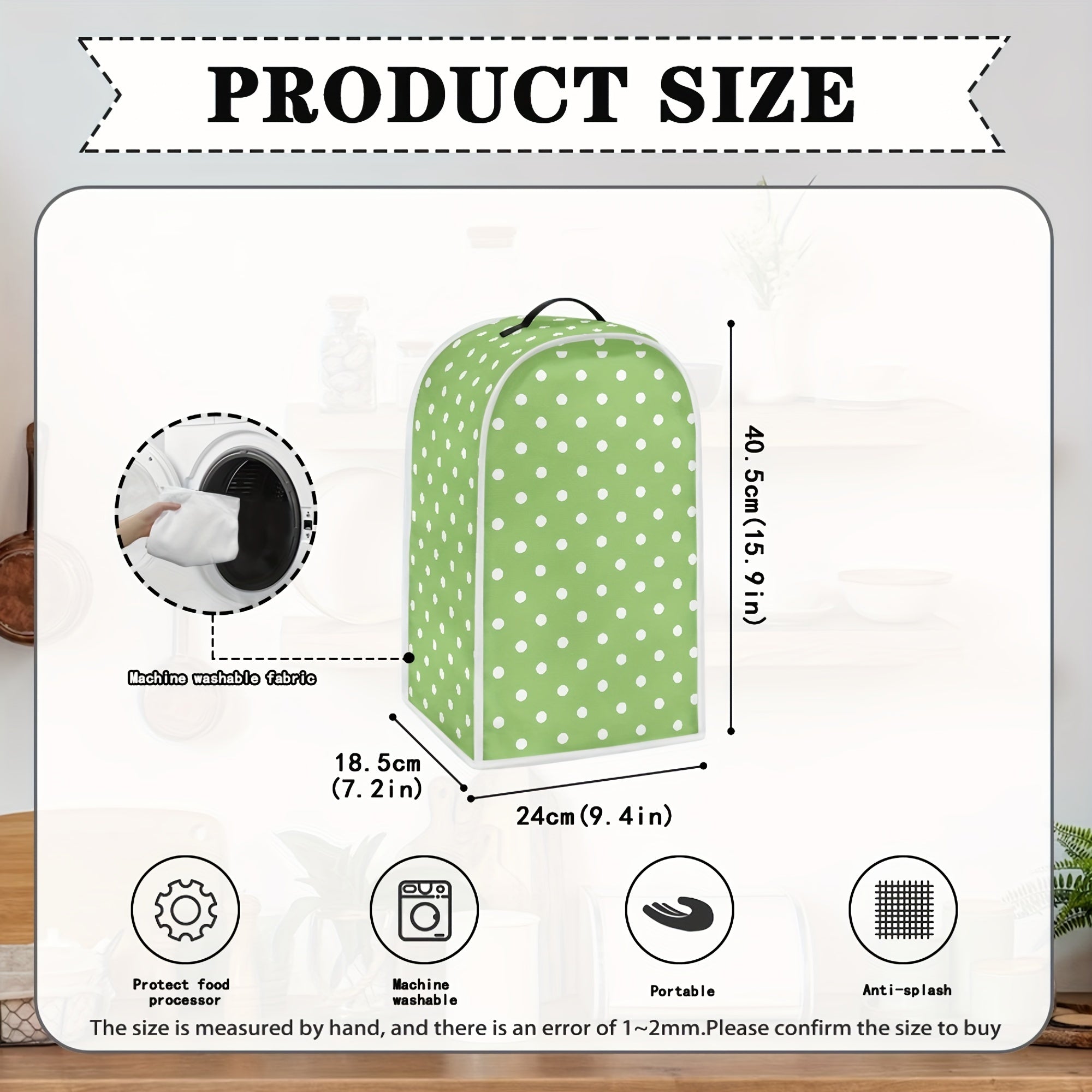 Plastic Polka Dot Kitchen Appliance Cover Splash-Proof Washable Dust Protector for Stand Mixers and Coffee Makers