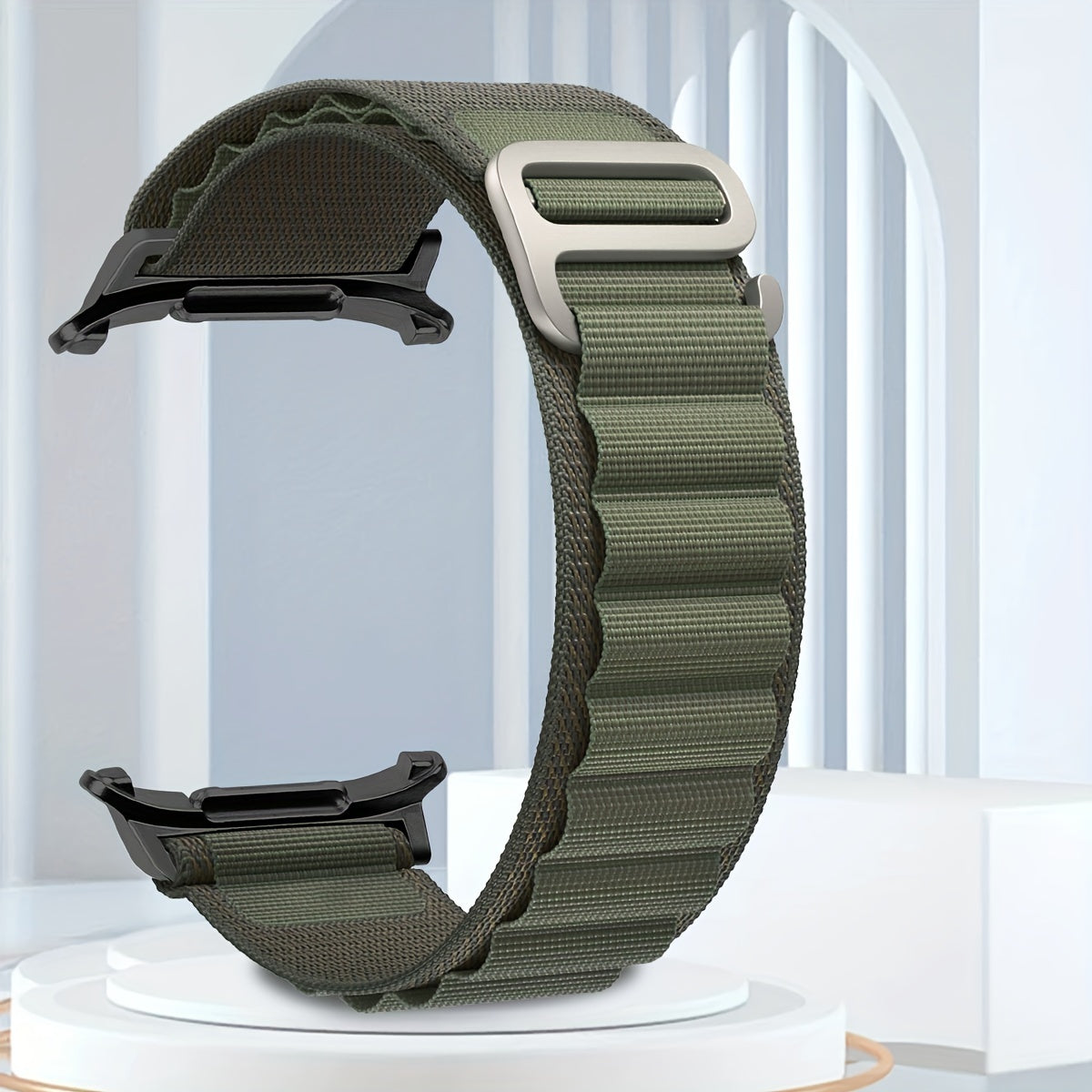 Nylon Sport Watch Band for Samsung Galaxy Watch Ultra 47mm Waterproof Breathable Adjustable