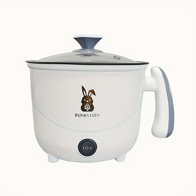 Olla eléctrica europea compacta para 1-2 personas para ramen, huevos, pasta, dumplings, sopa, gachas, avena