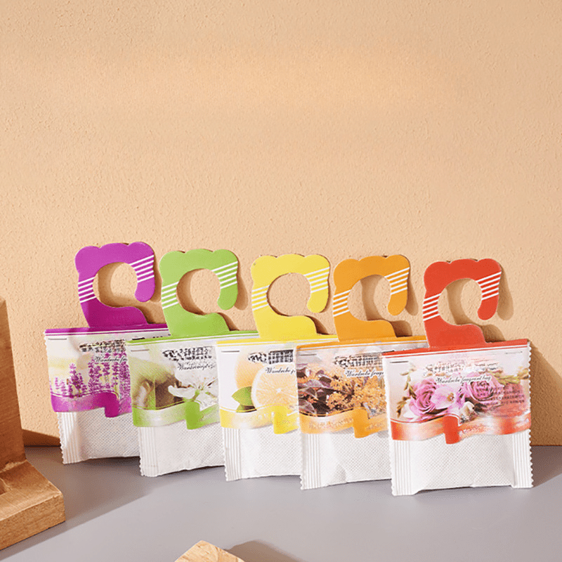 5pcs Lavender Osmanthus Scented Polyester Sachets Closet Car Bedroom Freshener Bags