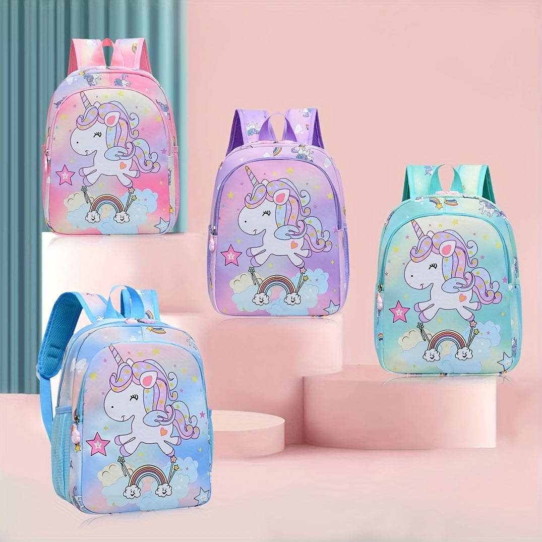 Qizlar uchun Qiziqarli Unicorn Malikasi Ruksak - Nylon, Suvga chidamli va Yengil, Moslashuvchan Kamarlar, Zip Yopilishi - Bolalar bog'chasiga va Tashqi Sarguzashtlar uchun Ideal, 3-6 yosh, Unicorn mavzusida.