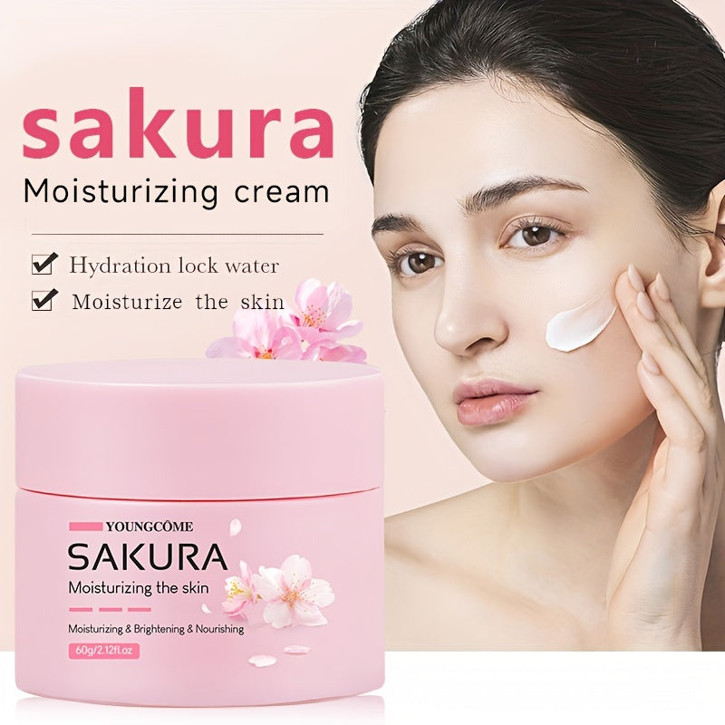 30/60g Sakura Essence Yuz Kremi, terining elastikligini oshiradi, terini mustahkamlaydi, tez so‘riladi, yog‘siz, terini namlaydi va silliqlashtiradi, barcha teri turlari uchun mos, o‘simlik Squalane ni o‘z ichiga oladi.