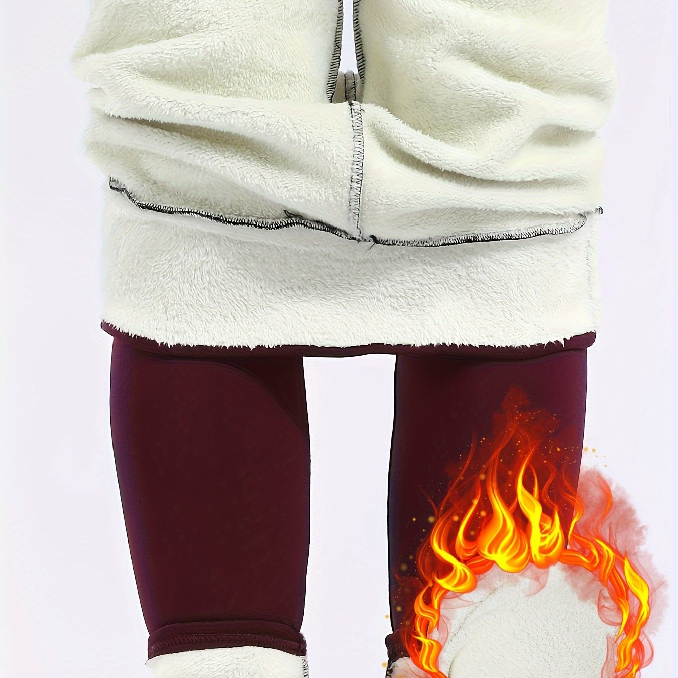 Qish uchun plush termal shimlar, ayollar uchun ichki kiyim va uyqu kiyimlari uchun qulay tor elastik taytlar.