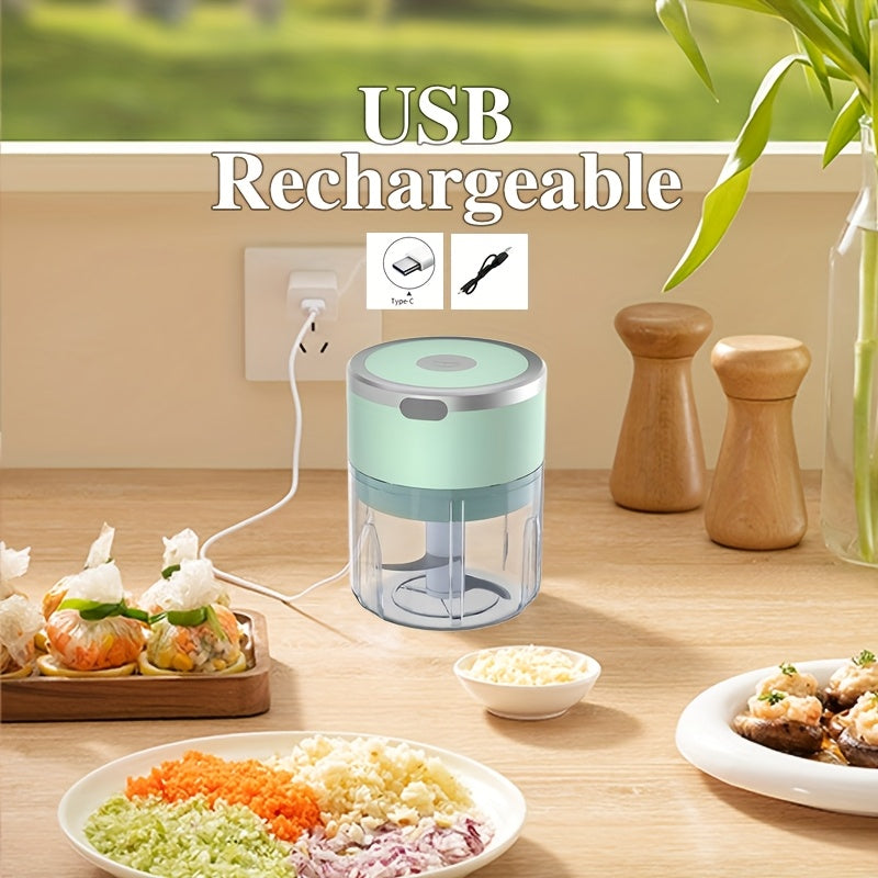 250ml Electric Food Chopper Portable Rechargeable for Purees and Fermented Foods