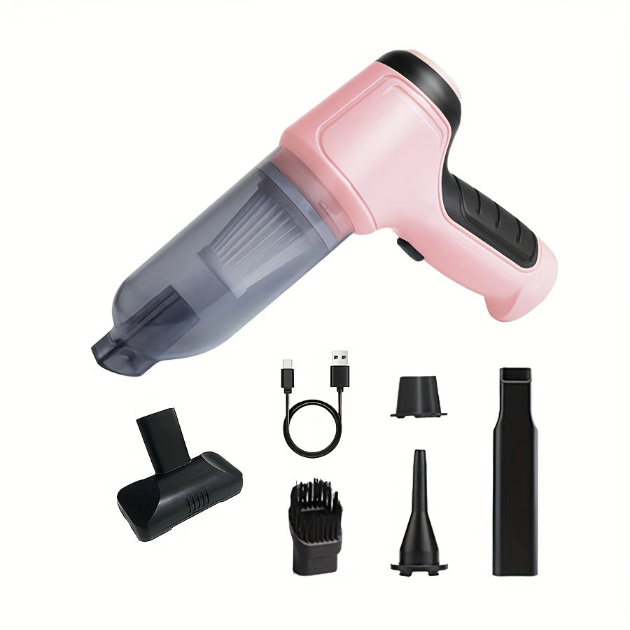 Pink 3-in-1 Car Vacuum Wireless Handheld Wet Dry Compact