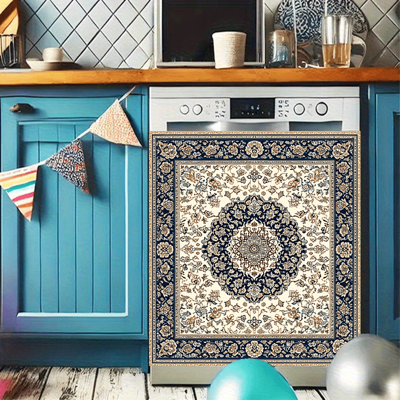 Fors tilida qoplangan idish-tovoq magnitli gull naqshli suv o'tkazmaydigan yog'ga chidamli 58.5x65cm dekorativ qopqoq