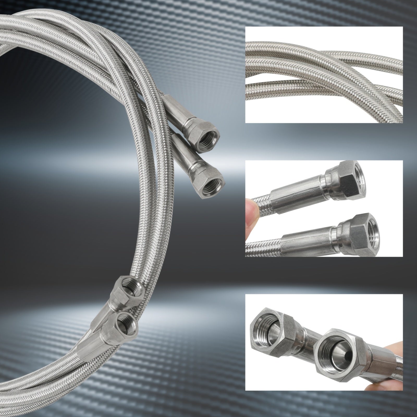 Шланг для охлаждения трансмиссии из нержавеющей стали с плетением 177,8 см, подходит для 4L60E и Ford C6