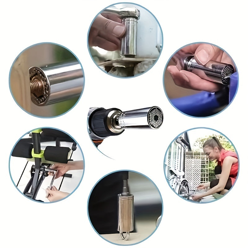 Ko'p funksiyali 7-19mm olti burchakli universal moment kaliti soketi.