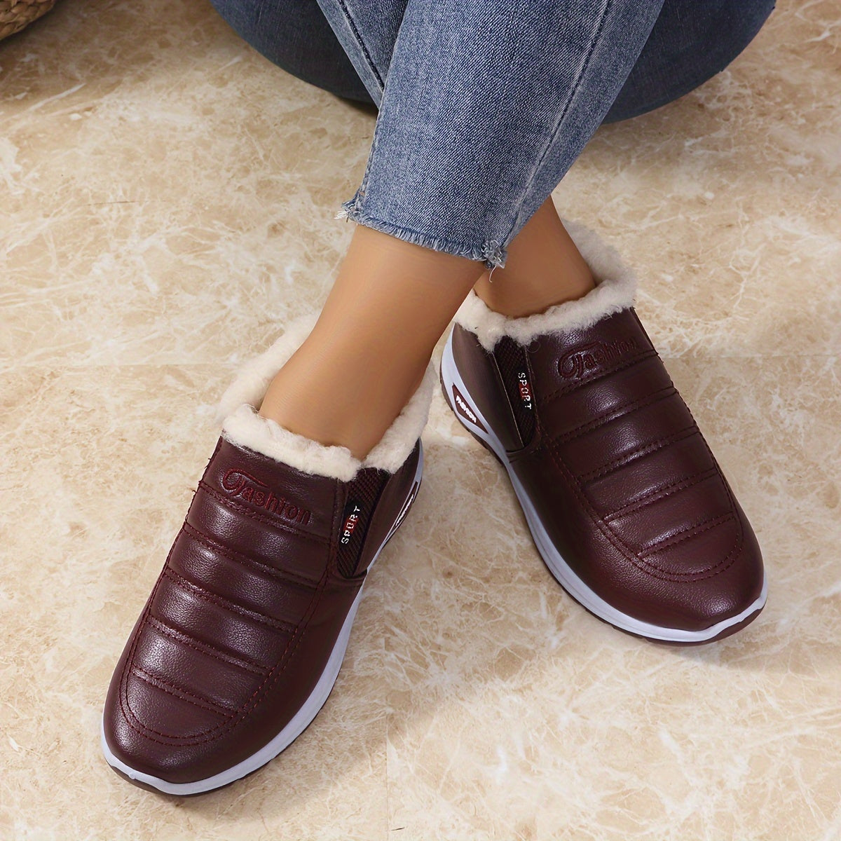 Women's Winter Outdoor Anti-Slip Warm Lined Cold-Resistant Shoes