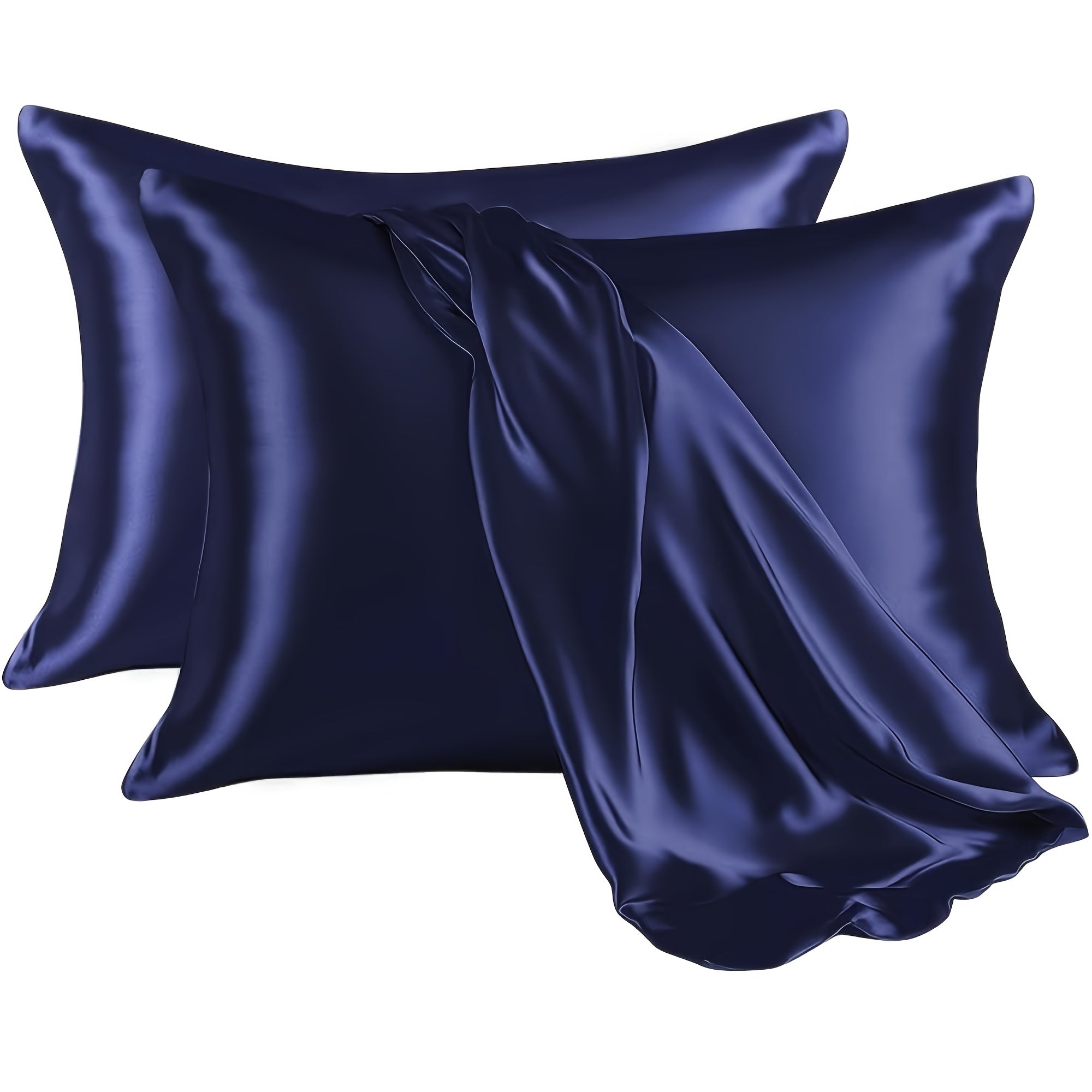 Set of 2 Satin Pillowcases for Luxurious Bedding in Soft Colors