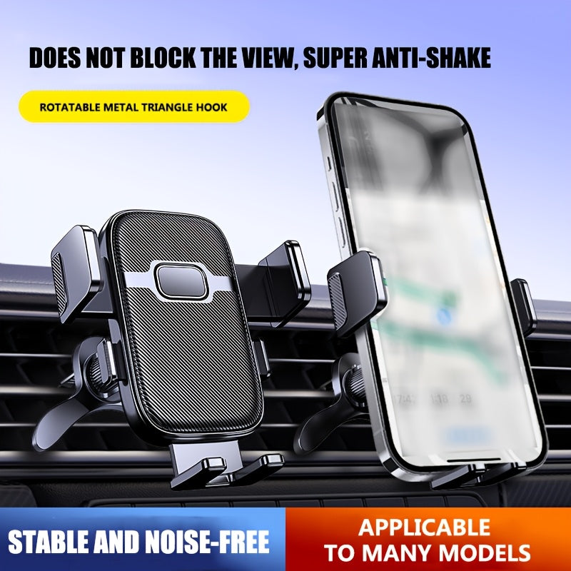 Moslashuvchan Avtomobil Telefon Qabuli O'rnatgichi Qora ABS Silikon 360° Buriladigan