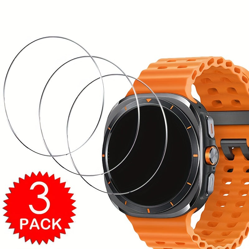 9H Tempered Glass Screen Protectors for Apple Watch and Samsung Galaxy Watch Ultra 2/3/5 Pack