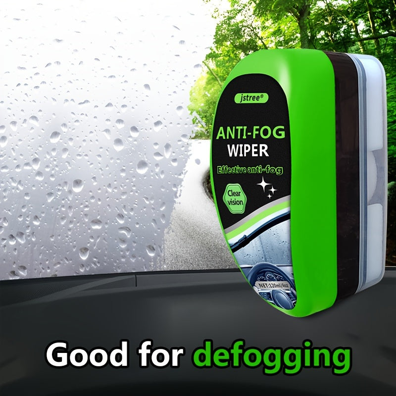 Car Windshield Wiper Anti-Fog 120ml with Sponge Base for Clear Rain Fog Green black