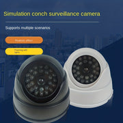White Fake Security Camera for Home Surveillance Anti-Theft Conch Simulation Monitor